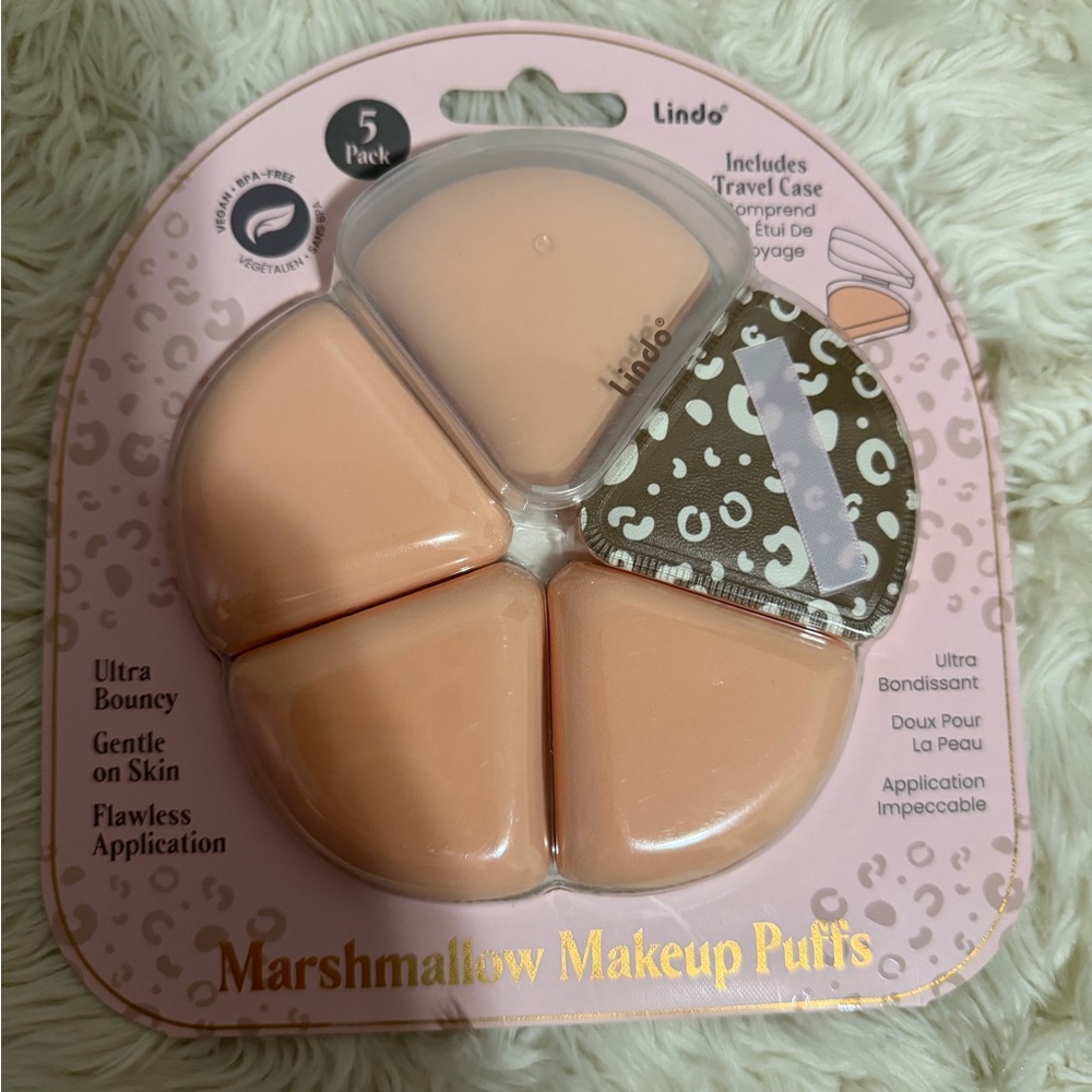 Marshmallow Makeup Puffs - 5 Pack, Cream